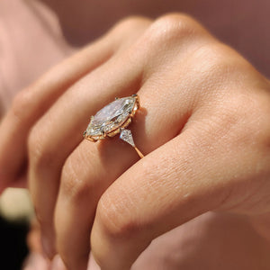 Solitare Marquise Cut Diamond Engagement Ring