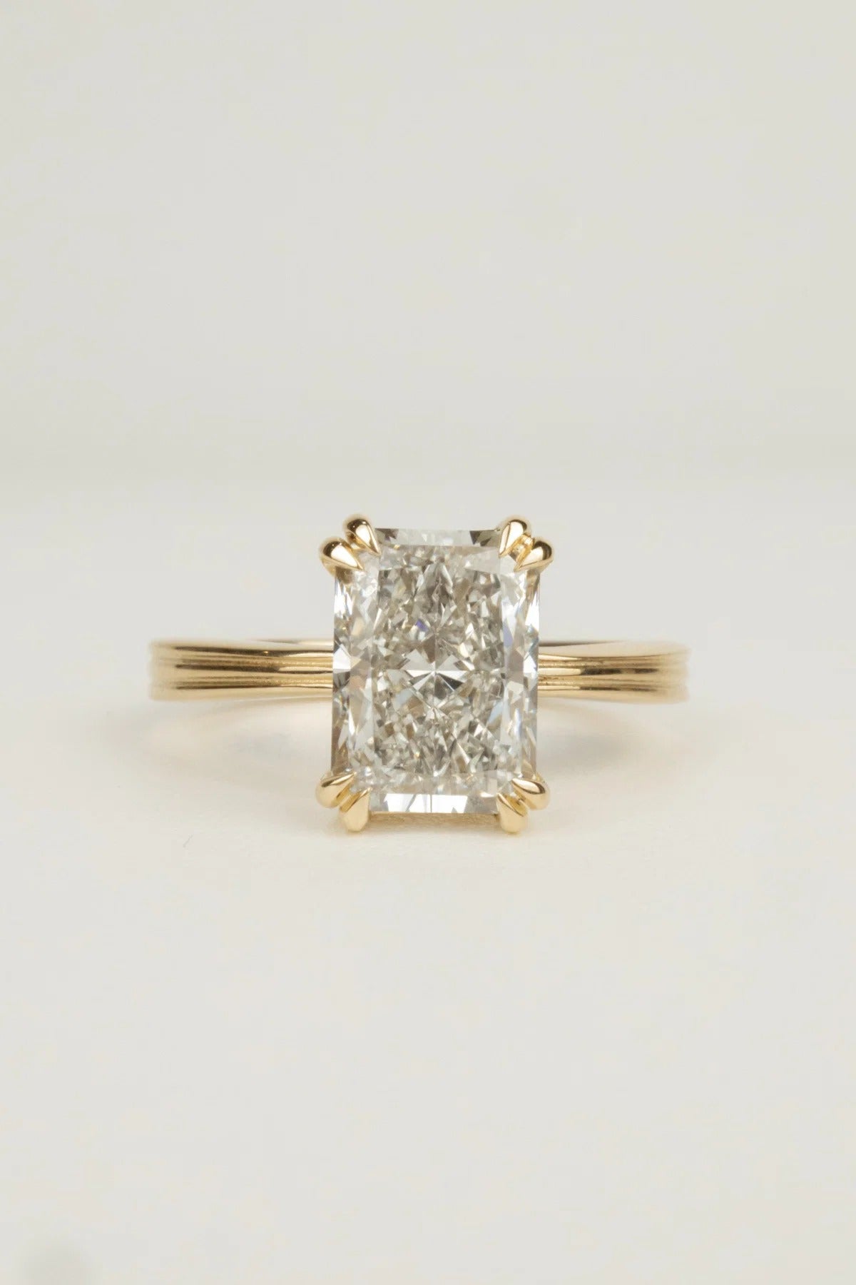Luxury Radiant Cut Gold Engagement Ring