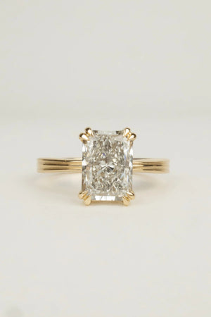 Luxury Radiant Cut Gold Engagement Ring