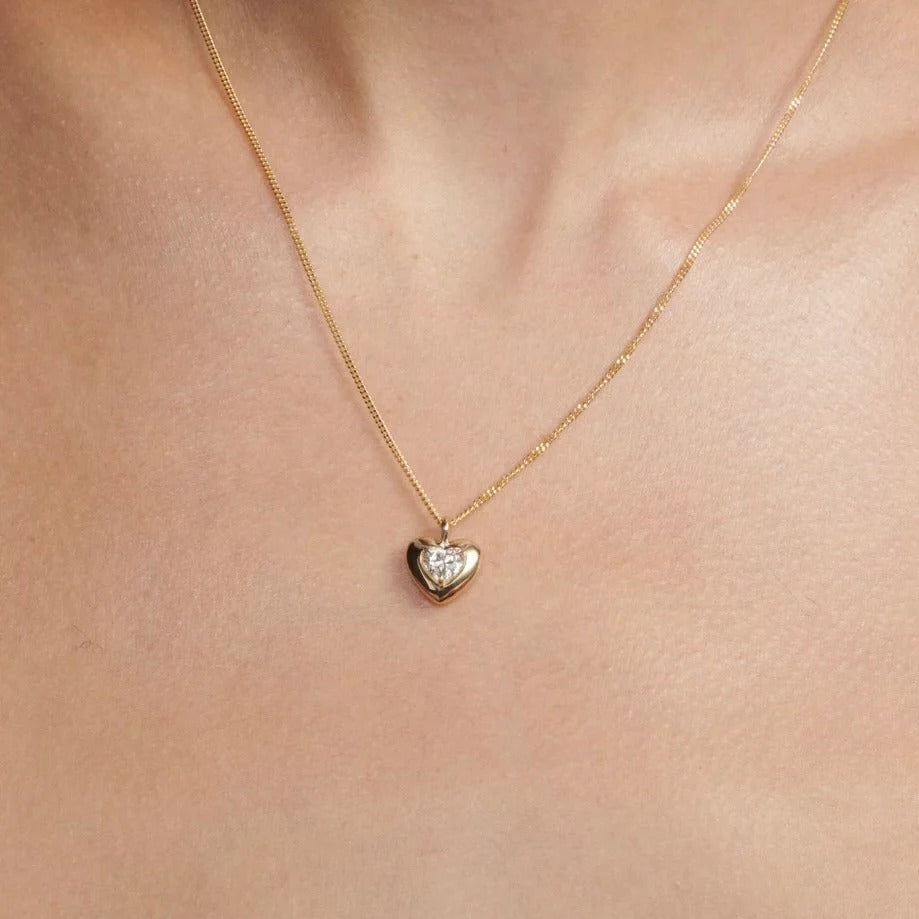 Heart Diamond Pendant Necklace for Women