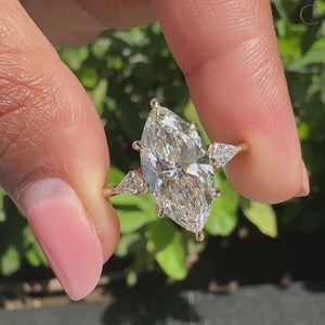 Solitare Marquise Cut Diamond Engagement Ring