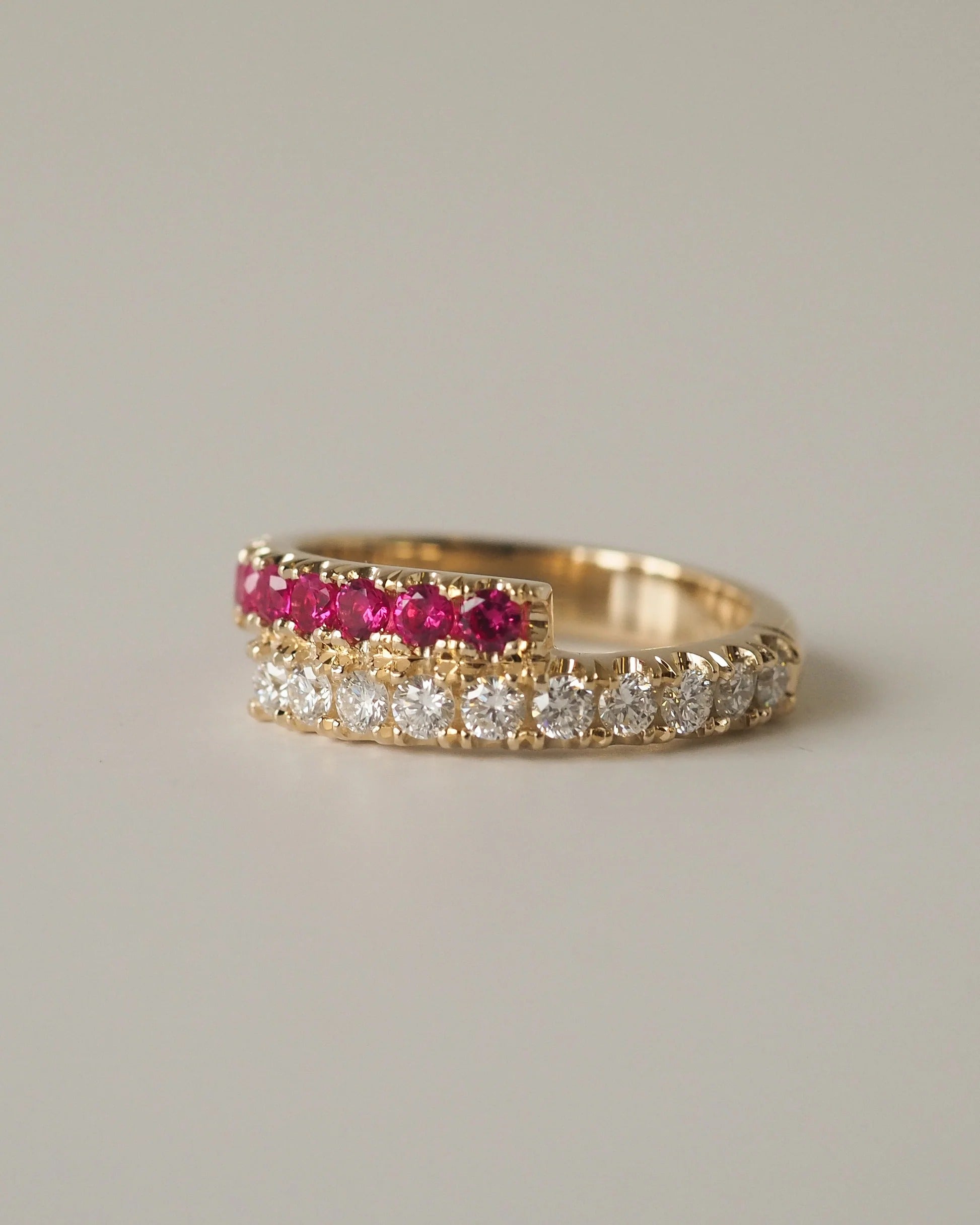 Ruby and Diamond Wedding Band