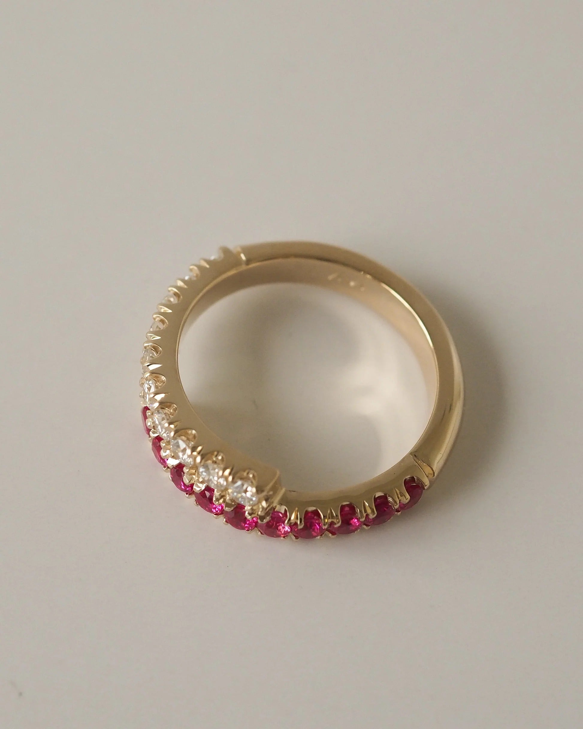 Ruby and Diamond Wedding Band