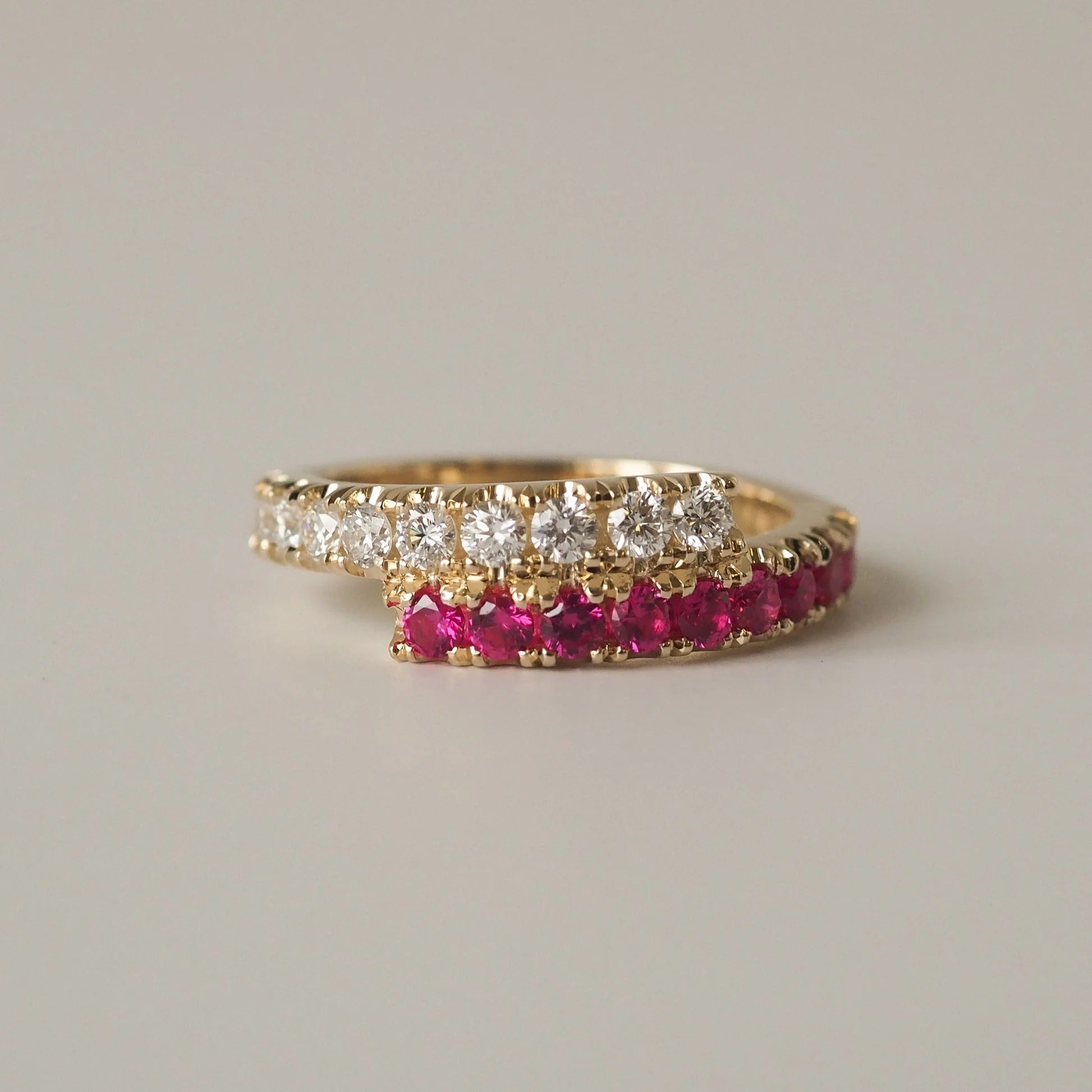Ruby and Diamond Wedding Band