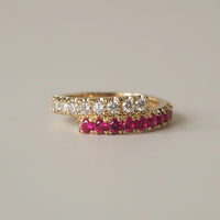 Ruby and Diamond Wedding Band