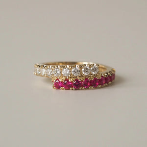 Ruby and Diamond Wedding Band