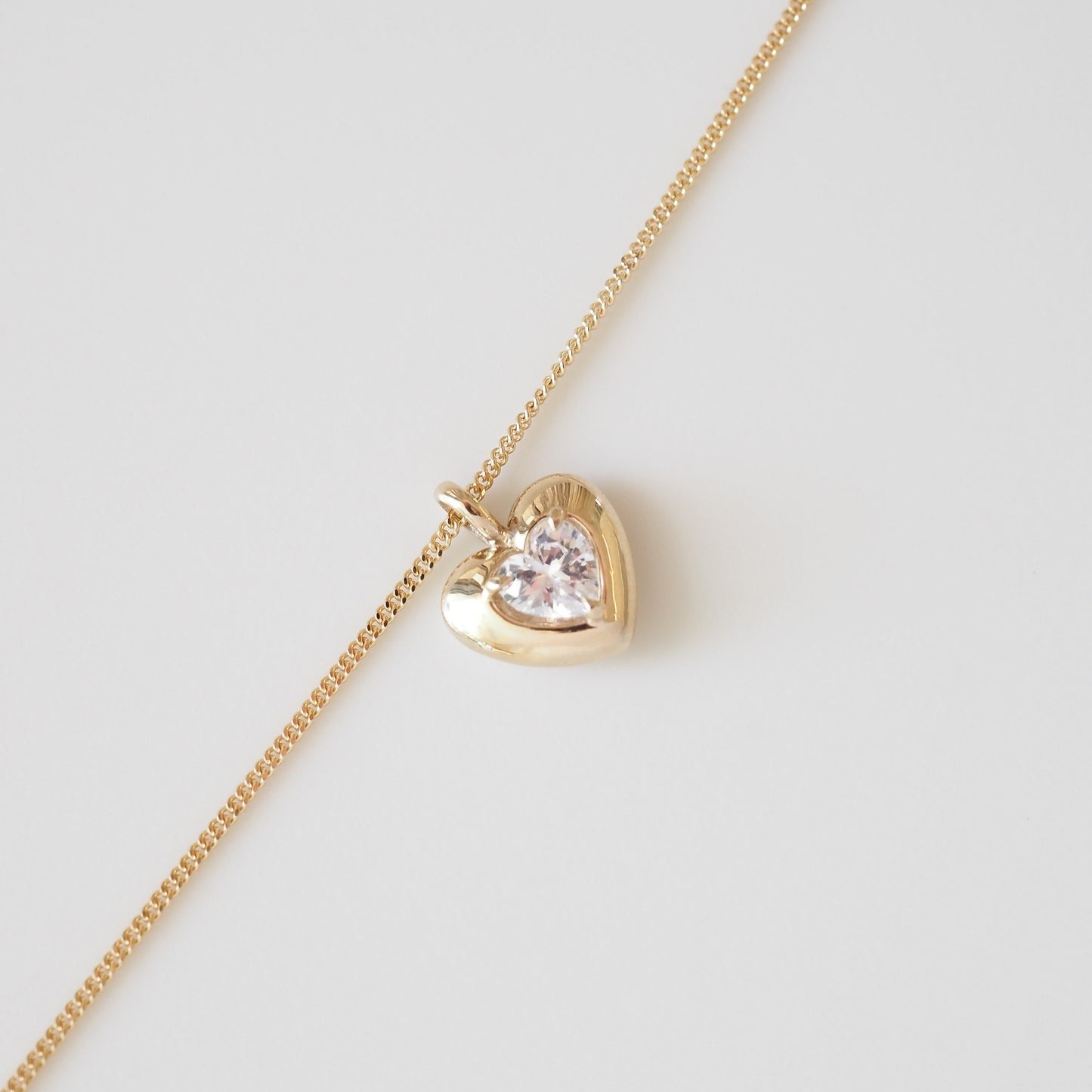 Heart Diamond Pendant Necklace for Women
