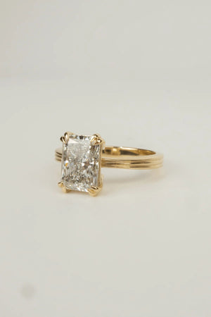 Luxury Radiant Cut Gold Engagement Ring