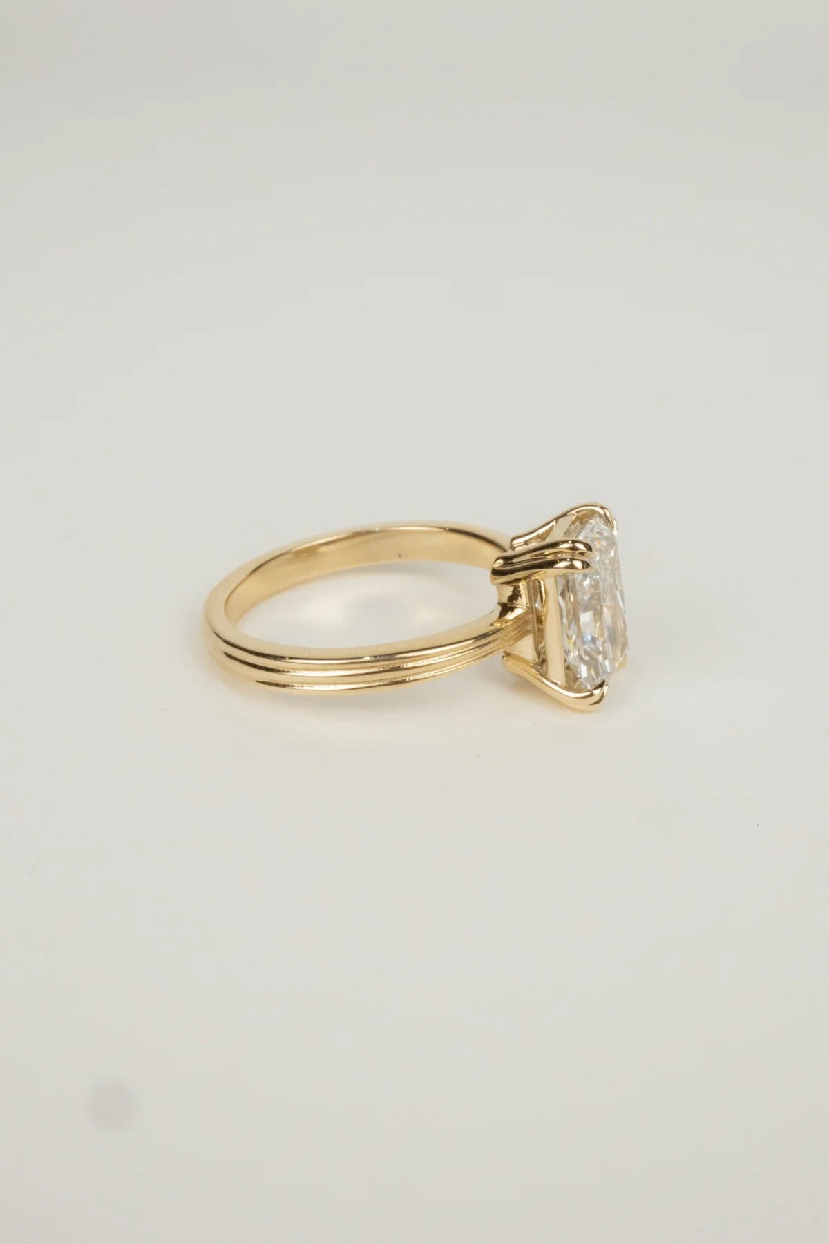 Luxury Radiant Cut Gold Engagement Ring