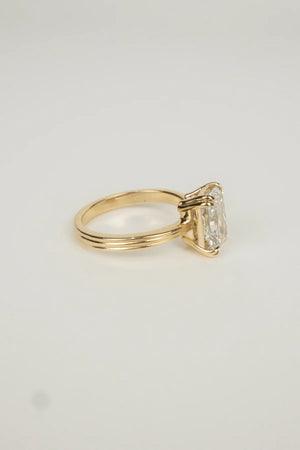 Luxury Radiant Cut Gold Engagement Ring