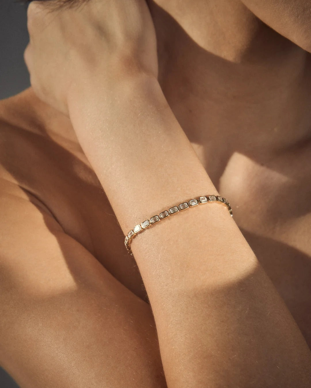 Baguette Diamond Tennis Bracelet in 14K Gold