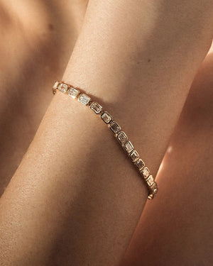 Baguette Diamond Tennis Bracelet in 14K Gold