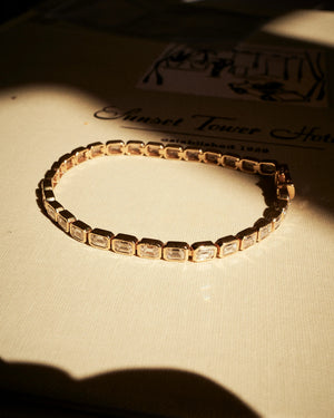 Baguette Diamond Tennis Bracelet in 14K Gold