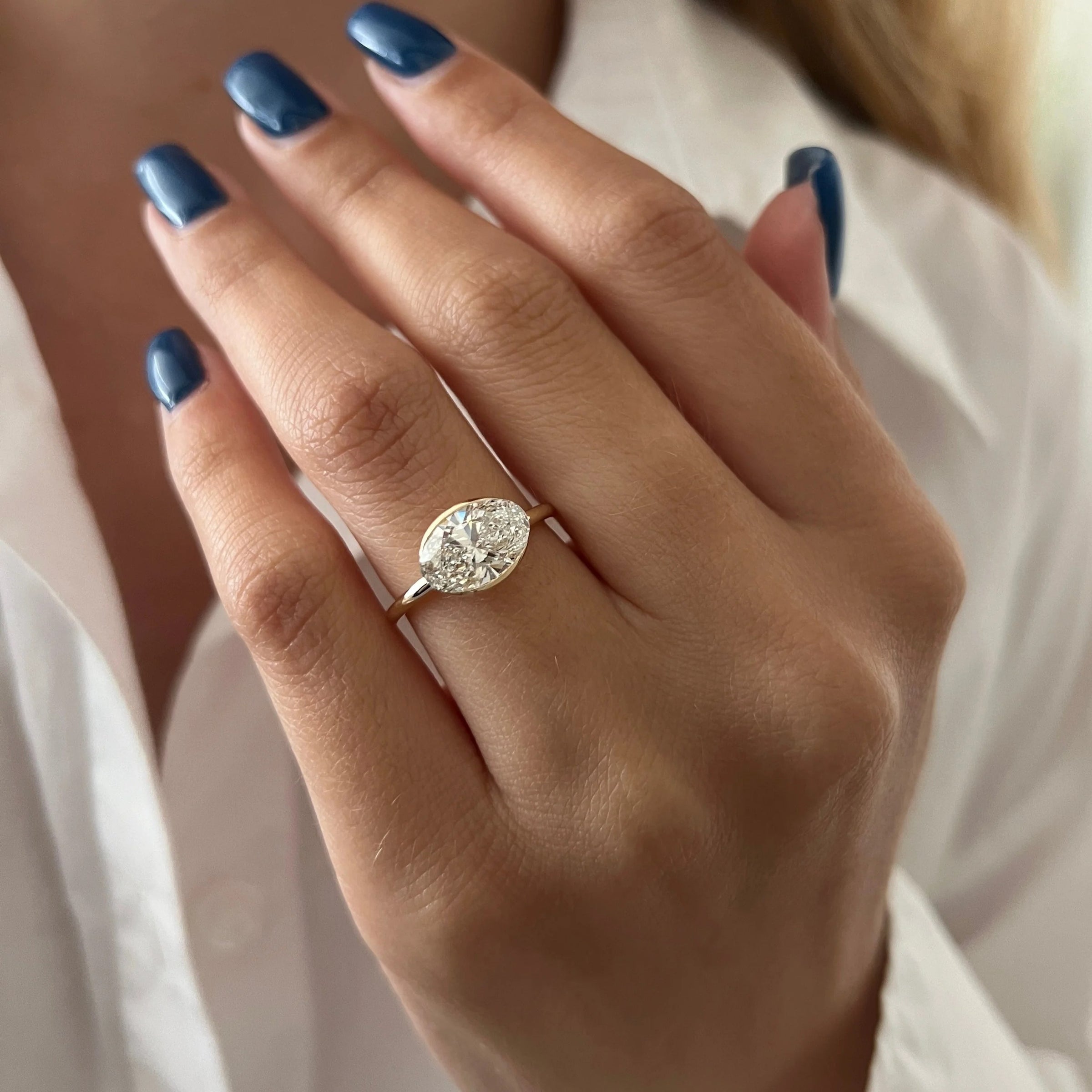 Oval Cut Diamond Solitaire Engagement Ring