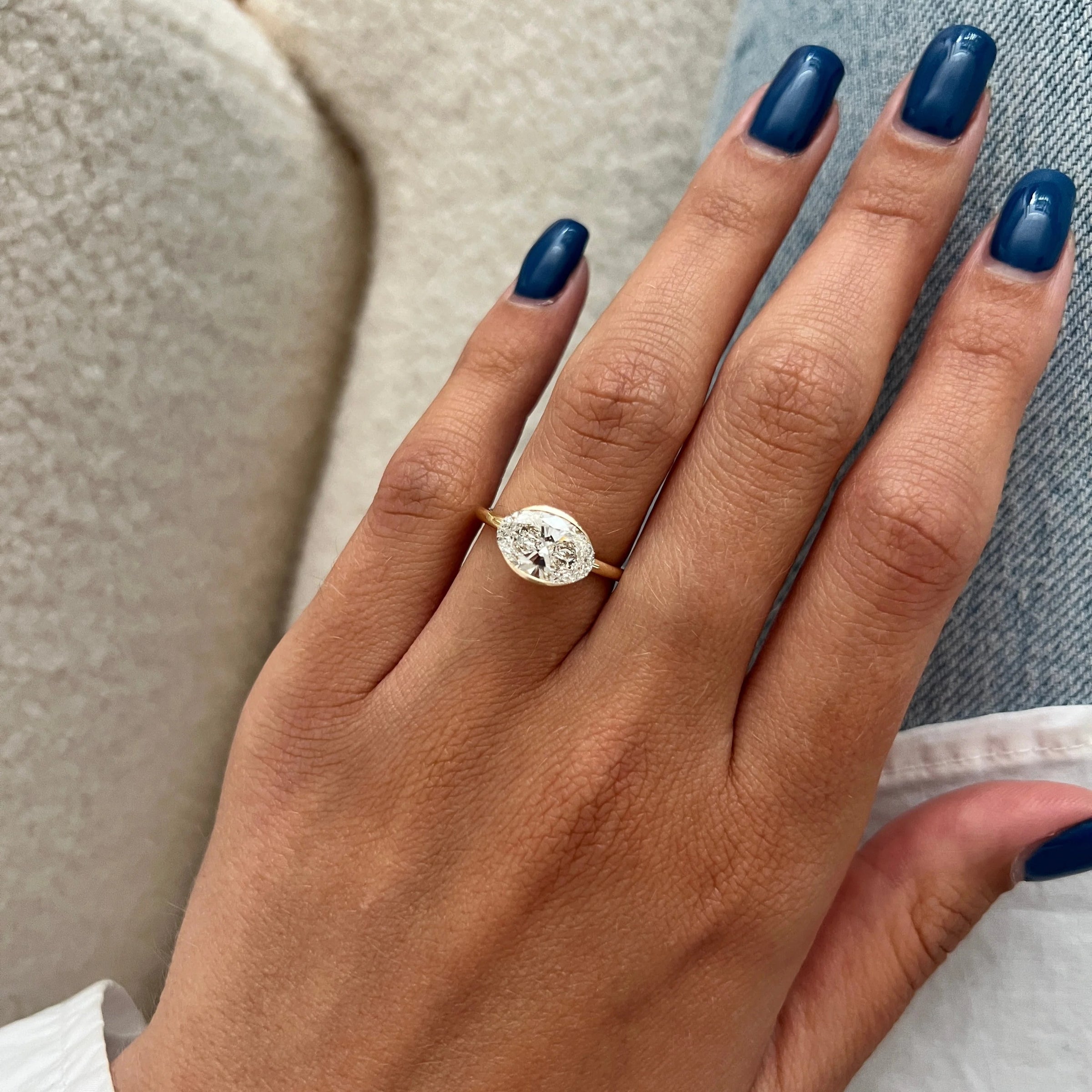 Oval Cut Diamond Solitaire Engagement Ring