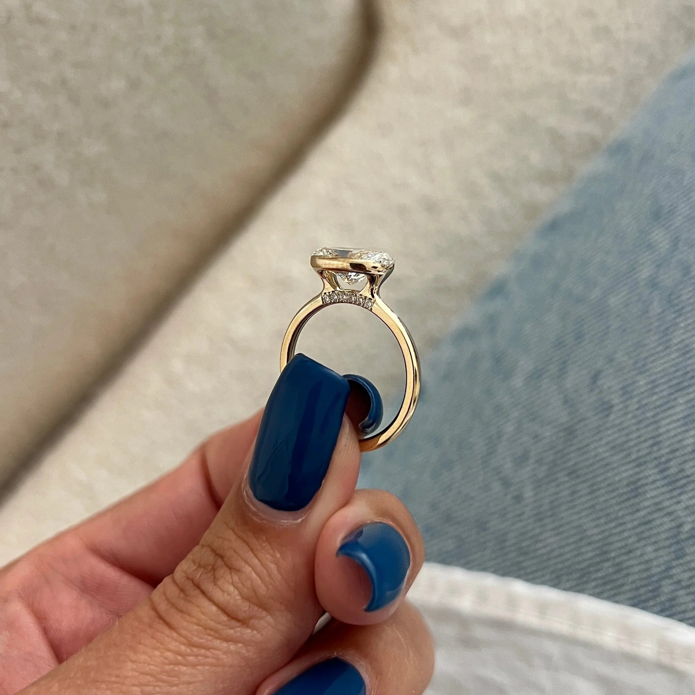Oval Cut Diamond Solitaire Engagement Ring