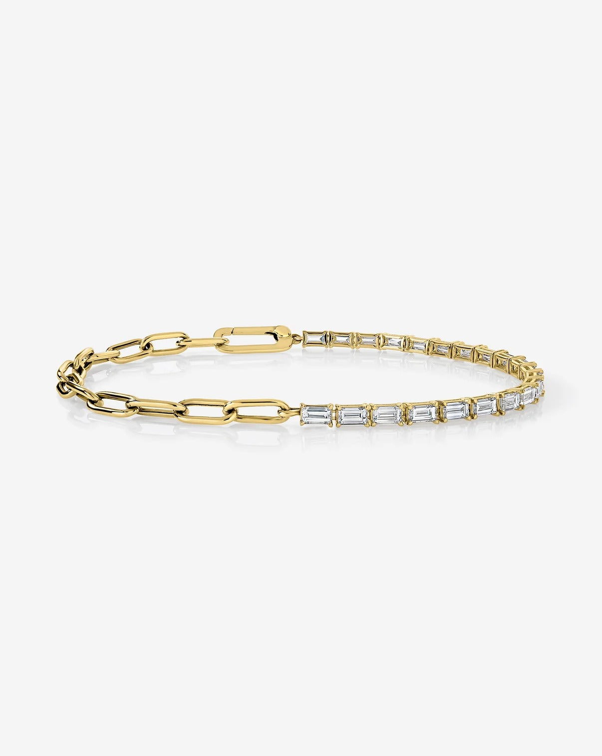 Baguette Diamond Tennis Bracelet in 14K Gold