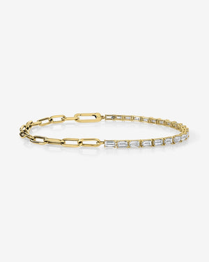 Baguette Diamond Tennis Bracelet in 14K Gold