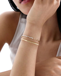 Baguette Diamond Tennis Bracelet in 14K Gold