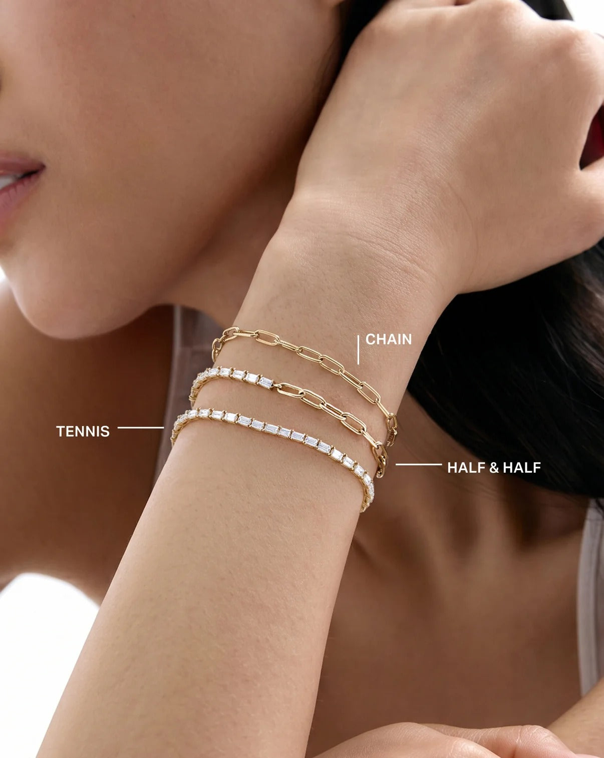 Baguette Diamond Tennis Bracelet in 14K Gold