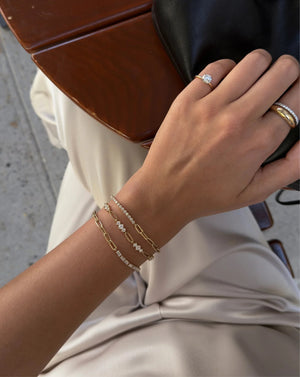 Baguette Diamond Tennis Bracelet in 14K Gold