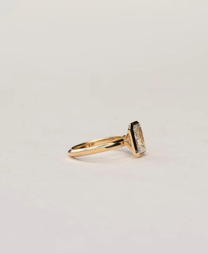 Radiant Cut Lab Created Bezel Set Diamond Ring