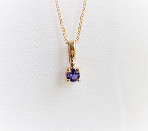 Unique Minimalist Gemstone & Hidden Diamond Necklace