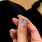 Emerald Cut Diamond Engagement Ring, 3.50 CT Emerald Cut Lab Grown Diamond Ring, Wedding Ring for Women Anniversary Gift, Ring for Her