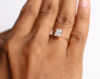 Radiant Cut 1 carat F Color VS1 Clarity IGI Certified Elongated Radiant Cut Lab Grown Diamond Solitaire Engagement Ring 14k Gold
