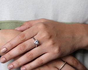 1.50 Ct Heart Lab Diamond Engagement Ring, IGI Certified