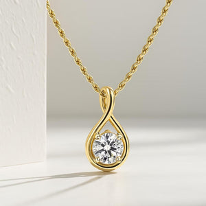 Round Cut Lab Diamond Solitaire Pendant