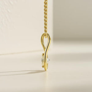Round Cut Lab Diamond Solitaire Pendant