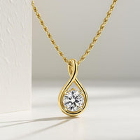 Round Cut Lab Diamond Solitaire Pendant