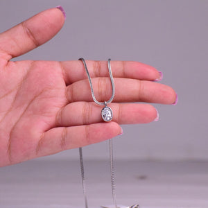 14K Gold IGI Certified Oval Lab Diamond Bezel Necklace