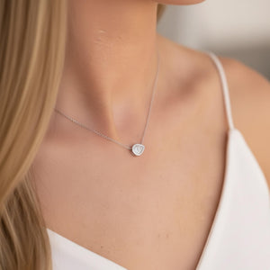 Pear Lab Diamond Bezel Solitaire Necklace, 14K Yellow Gold