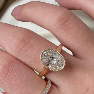 Elongated Oval Diamond Engagement Ring