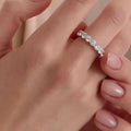 3.25 CT Lab Grown Round Diamond Wedding Band, Lab Created Diamond Wedding Ring, Diamond Anniversary Stacking Ring White Yellow Rose 14k Gold