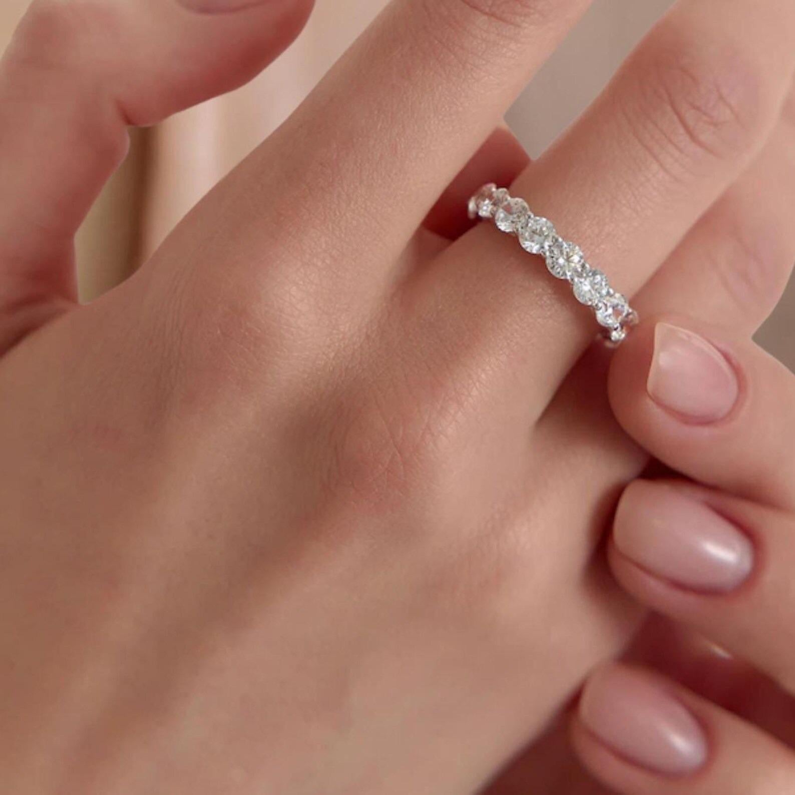 3.25 CT Round Lab Diamond Wedding Band