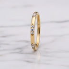 Flush Set Eternity Band, Round Cut Colorless Diamond Wedding Band, Wedding Matching Band, Etoile Ring, Chunky Dainty Band, Bridal Ring Gifts