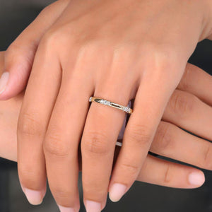 14K Gold Flush Set Diamond Stacking Wedding Band