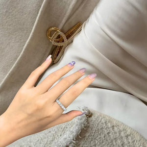 Round Brilliant Lab Diamond Half Eternity Wedding Band