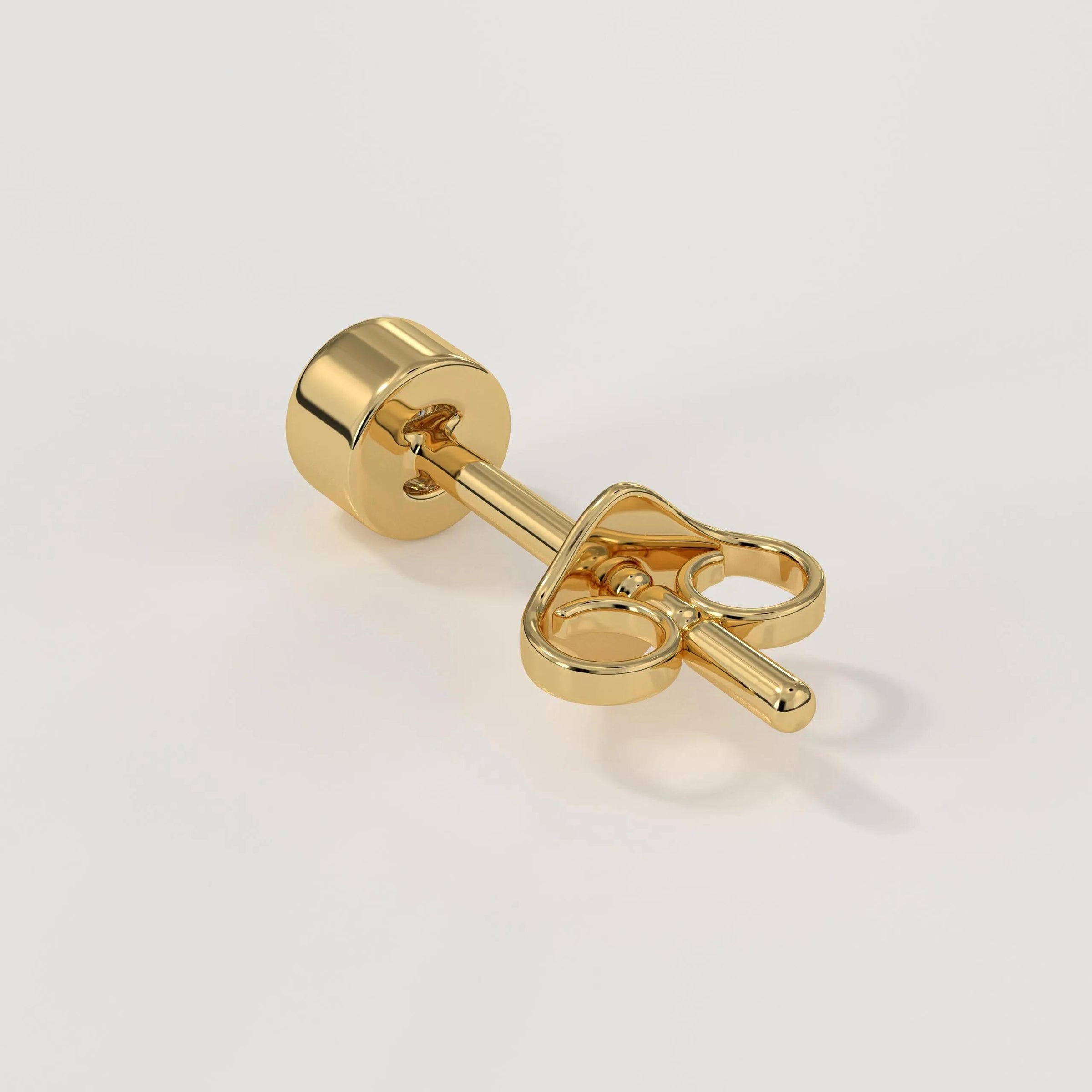 0.20 CT Round Diamond Stud Earrings, 14K Gold