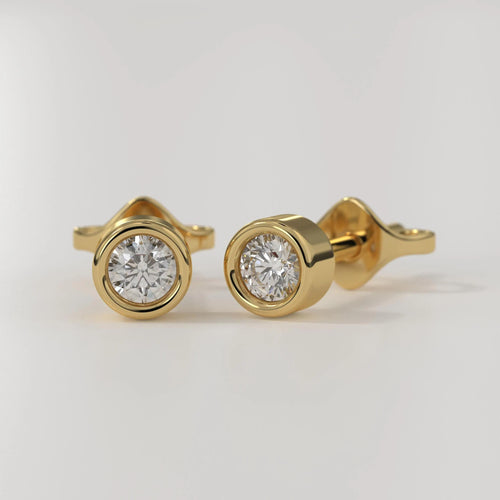 0.20 Ct Diamond Stud Earring Round Diamond Solitaire Earrings 14k Yellow Gold 14K White Gold 14K Rose gold