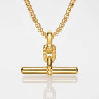 14k Solid Gold Moissanite Encrusted T-Bar Pendant / Silver T-Bar Necklace with Moissanite Diamond / Moissanite T-Bar Pendant for Women