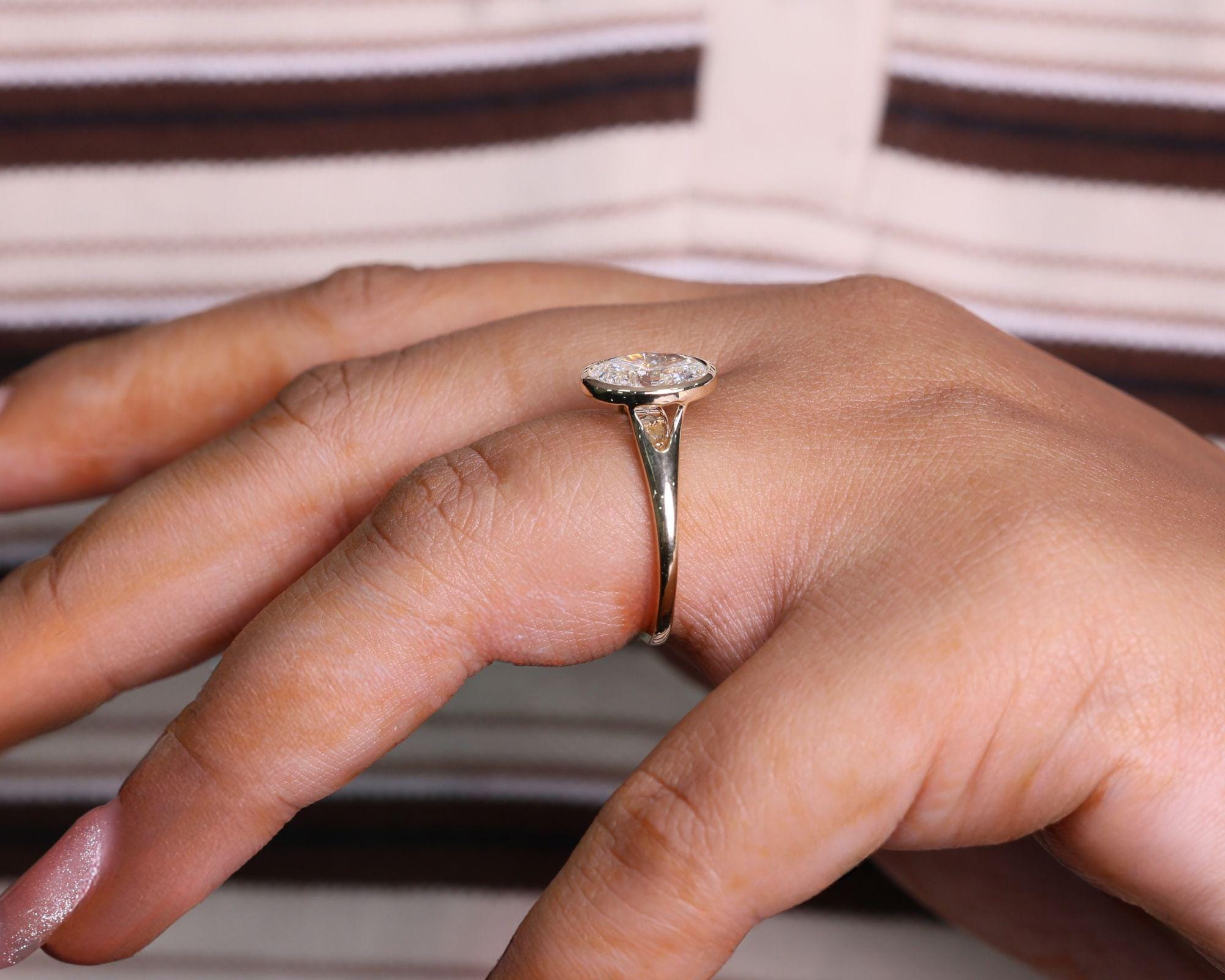2.00 CT Oval Lab Grown Diamond Engagement