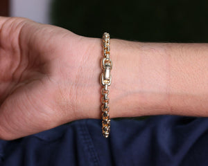 14K Solid Gold Diamond Cross Bracelet, Christian Religious Jewelry
