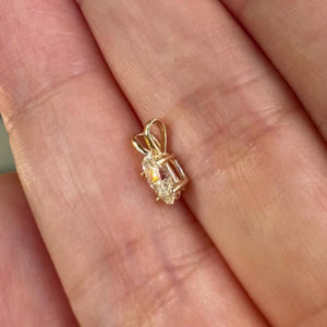 Marquise Cut Solitaire Diamond Pendant Necklace Jewelry