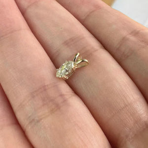 Marquise Cut Solitaire Diamond Pendant Necklace Jewelry
