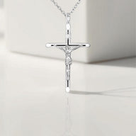 925 Silver Crucifix Necklace Silver Cross Necklace Men Silver Cross Pendant Chain For Man Christian Jewelry For Boyfriend Gift For Man Chain