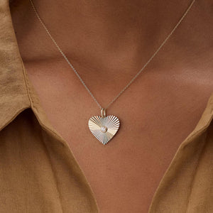 Gold Plated Heart Pendant Necklace for Women